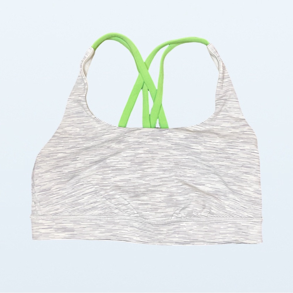 Lululemon Energy Bra Wee Are From Space
Nimbus Battleship/Citra Green, Size 4